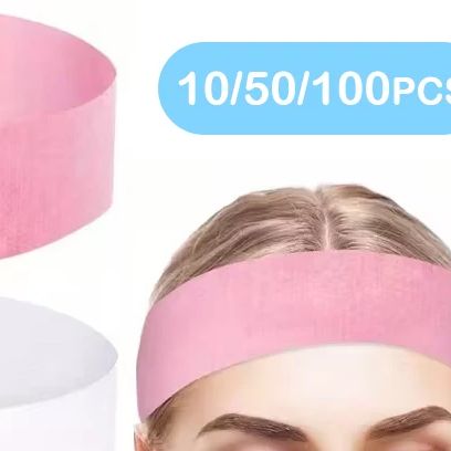 Skincare Pink - 10/50/100 Buah Ikat Kepala Sekali Pakai