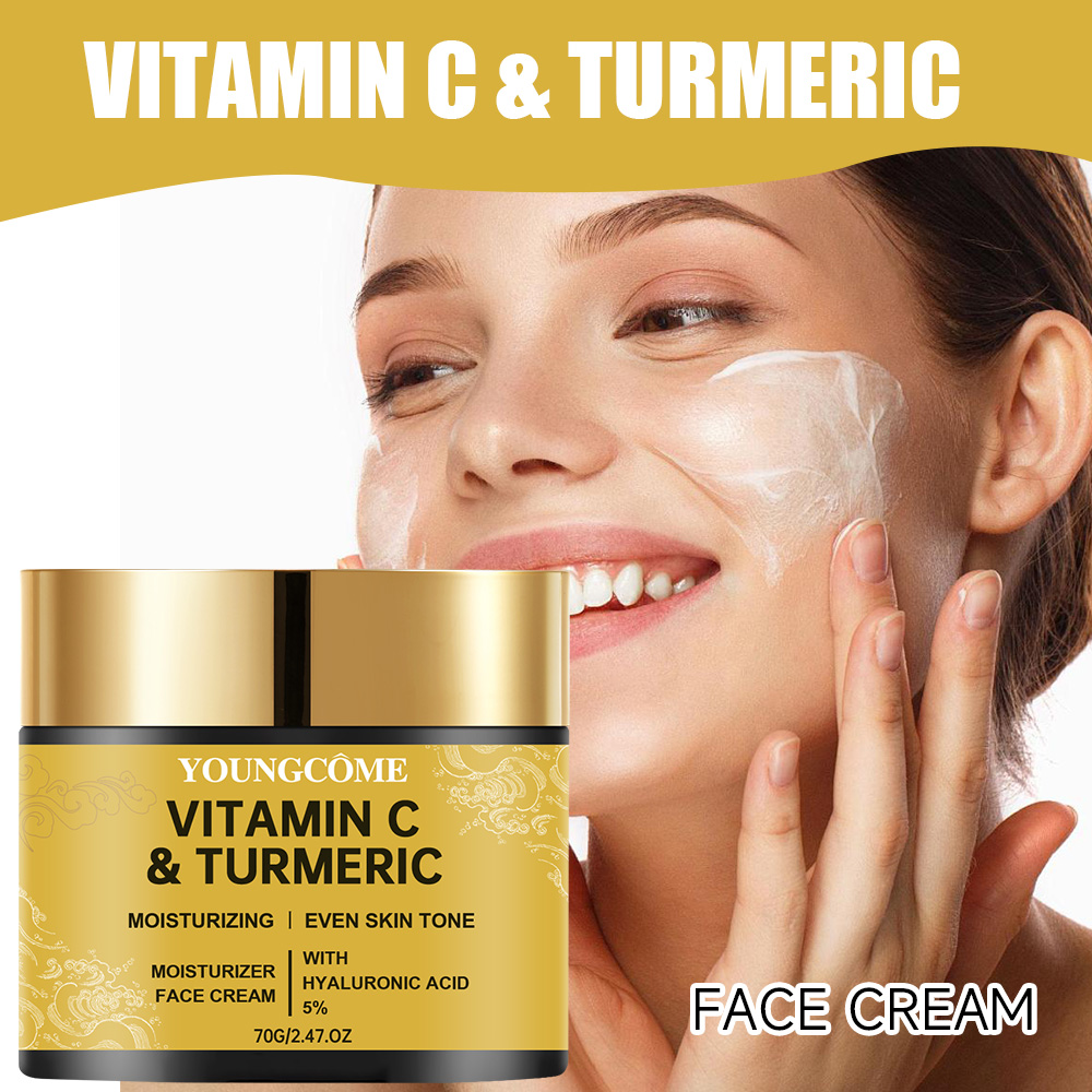 Skincare Glad2Glow - Krim Wajah Kunyit Vitamin C Retinol