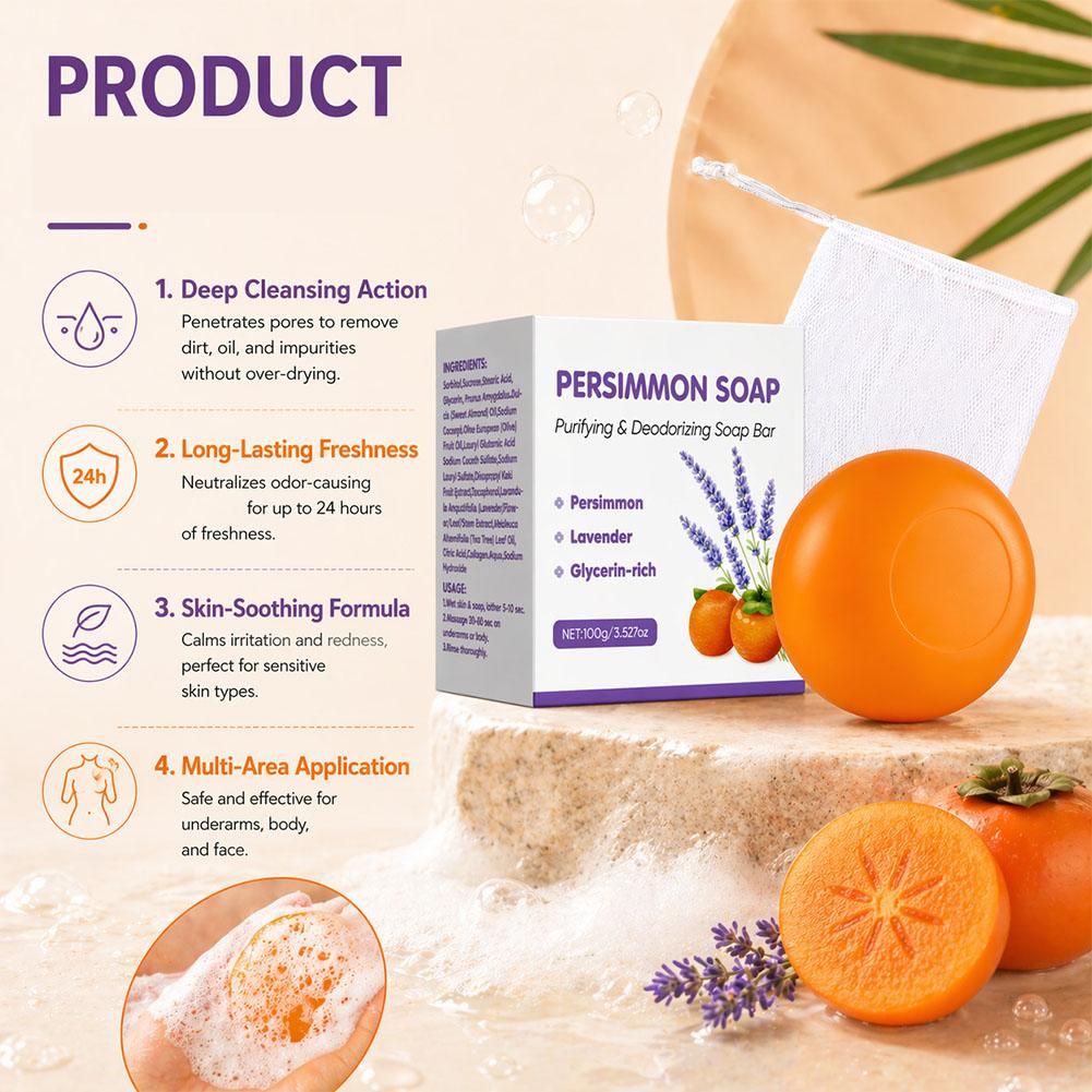 Sabun Batang Persimmon Lavende - Skincare Gentle ulasan dan harga