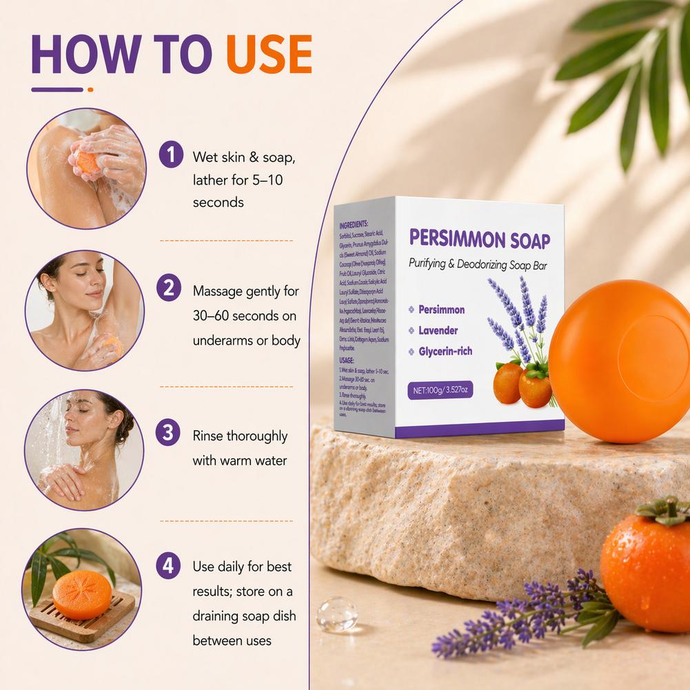 Sabun Batang Persimmon Lavende - Skincare Gentle ulasan dan harga